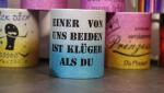 Weiße Tasse mit Spruch 